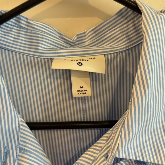 Kate Spade Target Blue Ruffle Button-Down Dress Size M - Picture 9 of 12